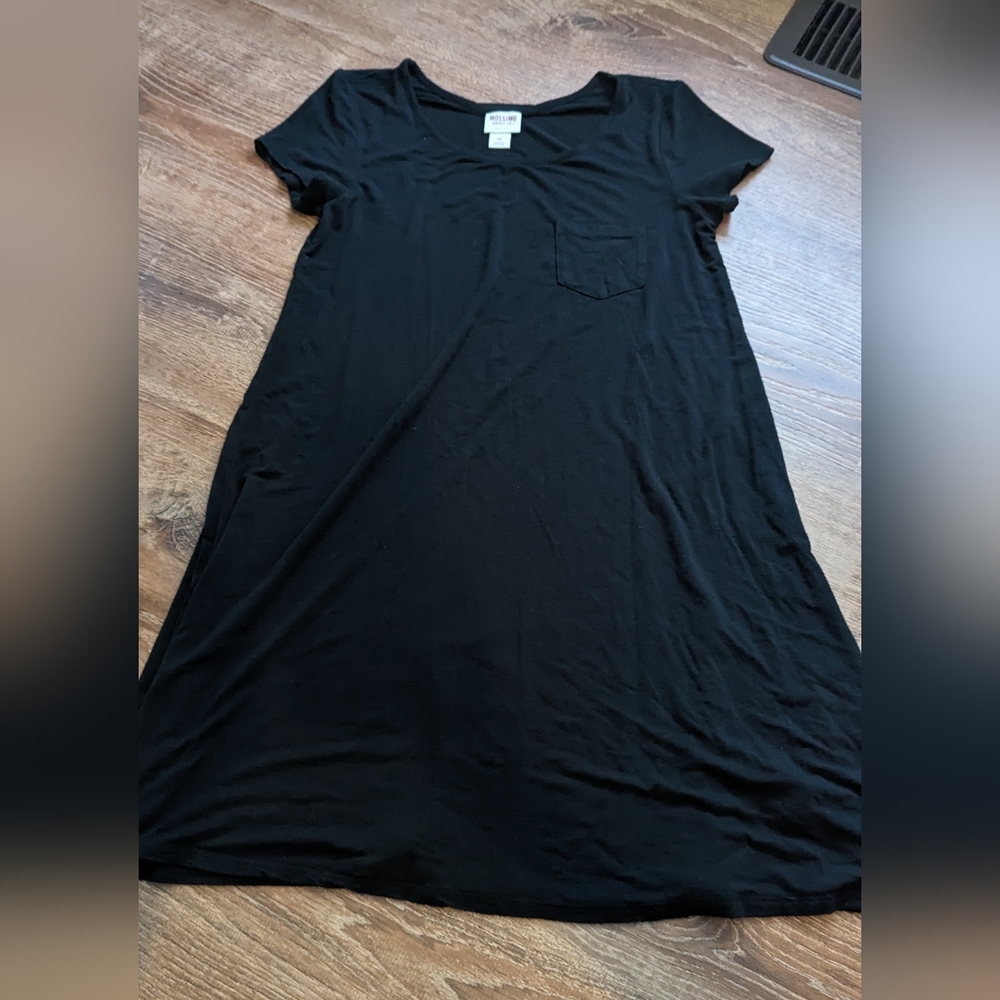Mossimo women's xs black t shirt dress